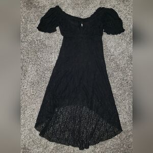 No Boundaries| Lace High-Low Off The Shoulder Peasant Summer Dress